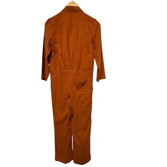 Christy Dawn Painter Linen Jumpsuit in Rust S NWOT - Picture 12 of 16